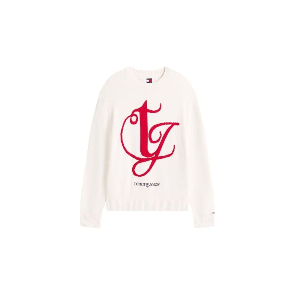 Tommy Hilfiger Jeans Cream Recycled Cotton Men's Sweatshirt